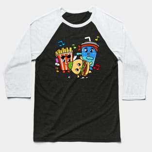 Fast Dancin' Food Baseball T-Shirt